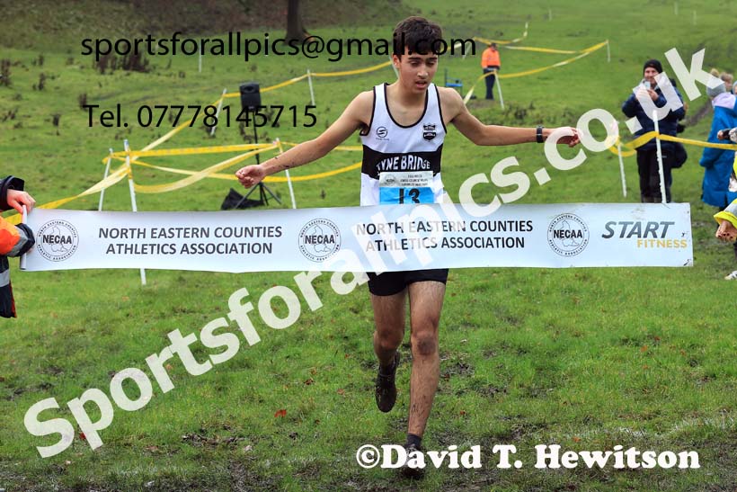Boys under-15s 2023 NECAA Cross Country Relays, Thornley Hall Farm, Peterlee, County Durham. Photo: David T. Hewitson/Sports for All Pics